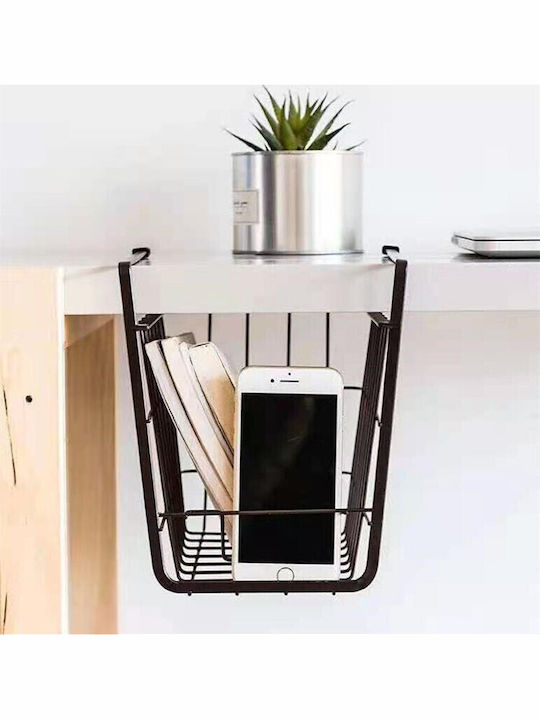 Dream House Decorative Basket Metallic Black 25x18x21cm
