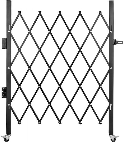 Vevor Μεταλλική Πόρτα Φράχτη σε Μαύρο Χρώμα 1.22m x 94cm