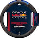 Car Steering Wheel Cover with Diameter 37cm Leather Black with Black Stitching