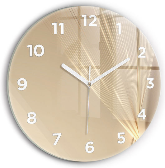 Tulup Wall Clock Glass Yellow Ø30cm