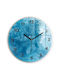Tulup Silent Wall Clock Glass Blue Ø30cm