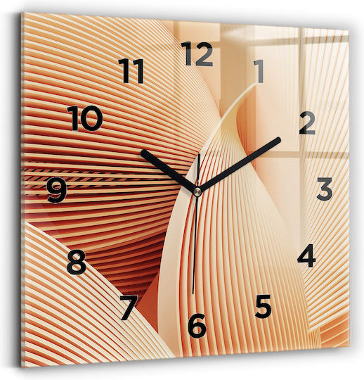 Tulup Leise Wanduhr Glas Orange Ø30cm