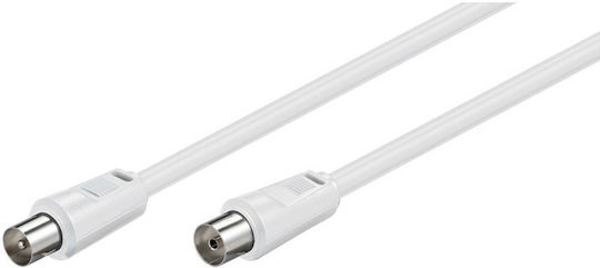 ATC Cablu Antenă Coaxial de sex masculin - Coaxial de sex feminin Alb 1.5m (03.003.0059)