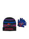 Kids Beanie Set with Gloves Knitted Black