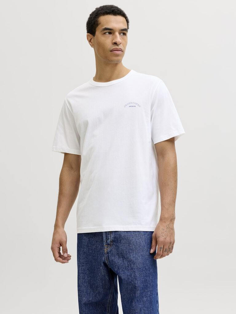 Jack & Jones Crew Neck T-shirt Bright White 12288105 | Skroutz.mt