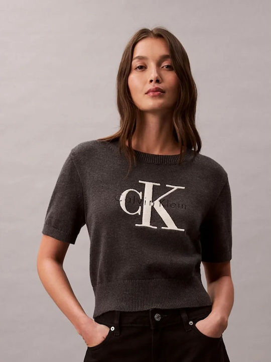 Calvin Klein Monologo Pullover Gray