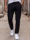 Cargo Elastic Trousers In Regular Fit Black