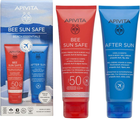 Apivita Bee Sun Safe Hydra Fresh Set with Face Sunscreen & After Sun SPF50 2 Pieces
