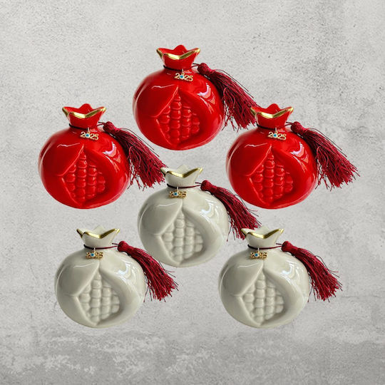 Ceramic Pomegranate 6 Pieces