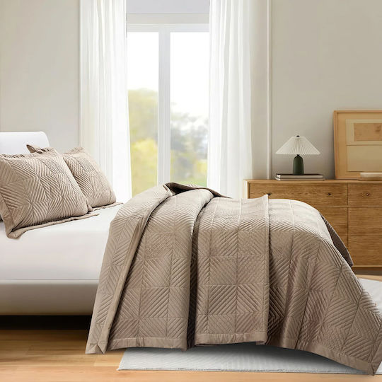 Liolios Home Κουβερλί King Size Taupe 260x240cm