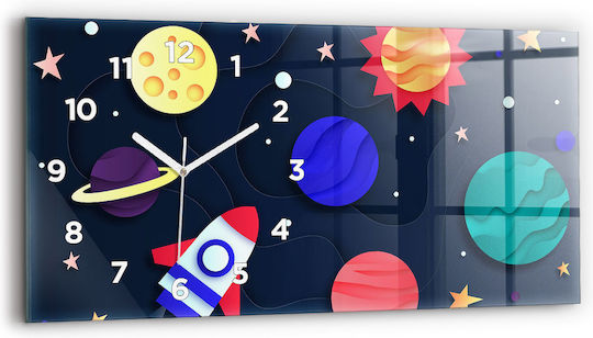 Tulup Детски стенен часовник Стъкло 60x30см