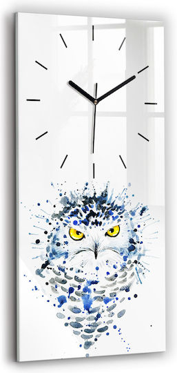 Tulup Kinder-Wanduhr Eule Blick Glas 30x60cm