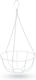 Hanging Metal Basket Securing Flower Pots 25 Cm White