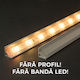 Transparent Screen LED Strip Aluminum Profile 1000 mm