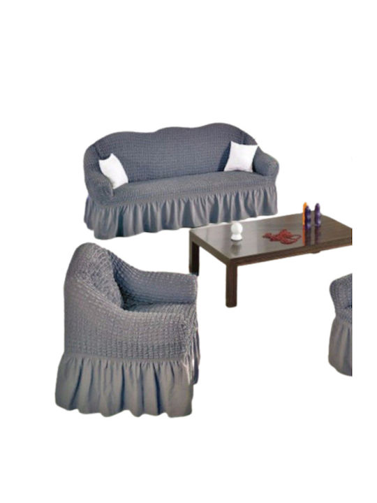 Sunshine Set de Huse Elastice pentru Canapea Rust Grey 3buc 021-1