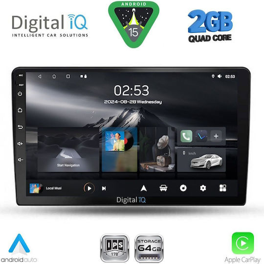 Digital IQ Car Audio System for Alfa Romeo Giulietta 2014-2020 (Bluetooth/USB/WiFi/GPS/Apple-Carplay/Android-Auto) with Touch Screen 10"