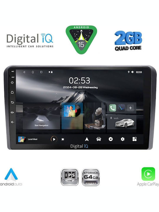 Digital IQ Car Audio System for Ford Transit Custom / Tourneo Custom 2019 (Bluetooth/USB/WiFi/GPS/Apple-Carplay/Android-Auto) with Touch Screen 10"