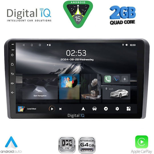 Digital IQ Car Audio System for Ford Transit Custom / Tourneo Custom 2019 (Bluetooth/USB/WiFi/GPS/Apple-Carplay/Android-Auto) with Touch Screen 10"