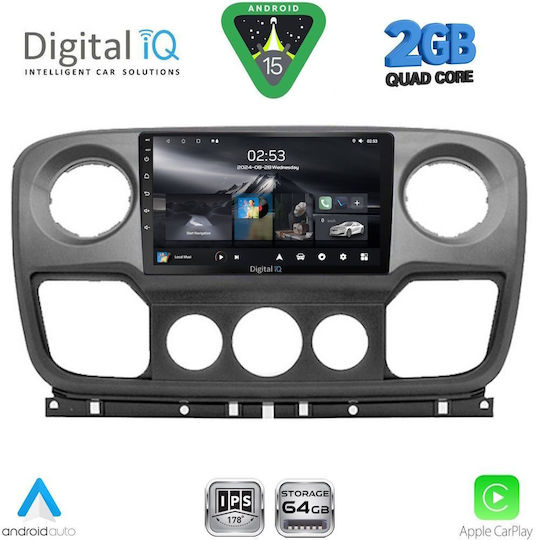 Digital IQ Автомобилна Аудио Система (Блутут/USB/WiFi/GPS/Apple-Carplay/Android-Auto) с Тъчскрийн 10"