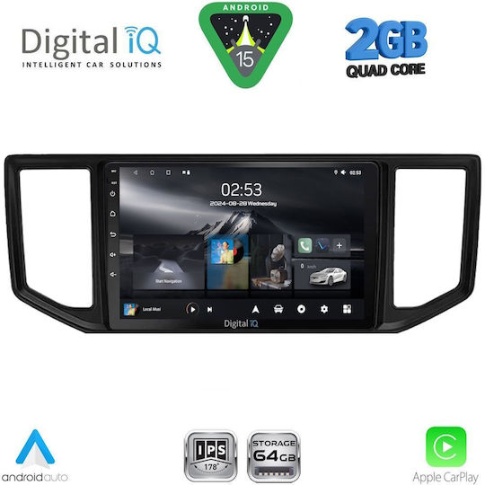 Digital IQ Car Audio System for Volkswagen Crafter 2017 (Bluetooth/USB/WiFi/GPS/Apple-Carplay/Android-Auto) with Touch Screen 10"