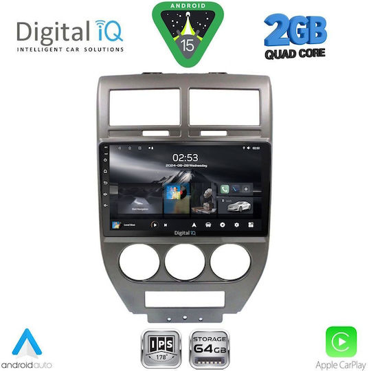 Digital IQ Car Audio System for Jeep Compass / Patriot 2007-2016 (Bluetooth/USB/WiFi/GPS/Apple-Carplay/Android-Auto) with Touch Screen 10"