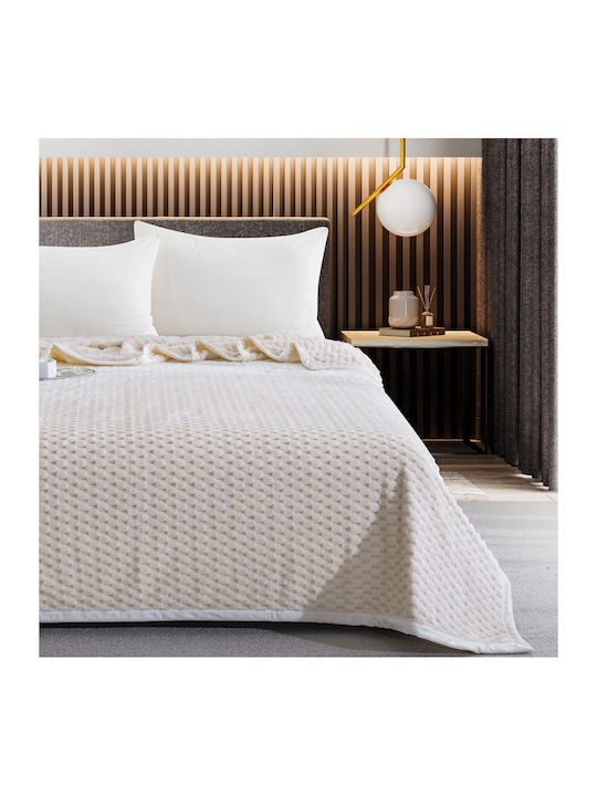 Liolios Home Κουβέρτα Υπέρδιπλη 220x240εκ. Κρεμ 2763