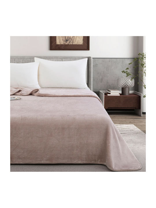 Liolios Home Κουβέρτα Υπέρδιπλη 220x240εκ. Μπεζ