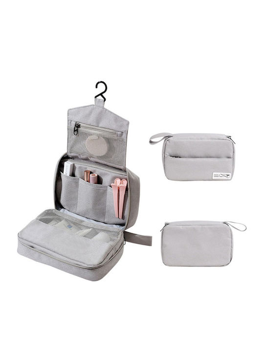 Roza Rz0383 Wasserdichtes Multifunktionales Hängendes Kulturbeutel Reisetasche Mit Mehreren Fächern – Graue