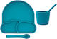 Babychefs Babychefs Silicone Feeding Set Turquoise 3 Pieces