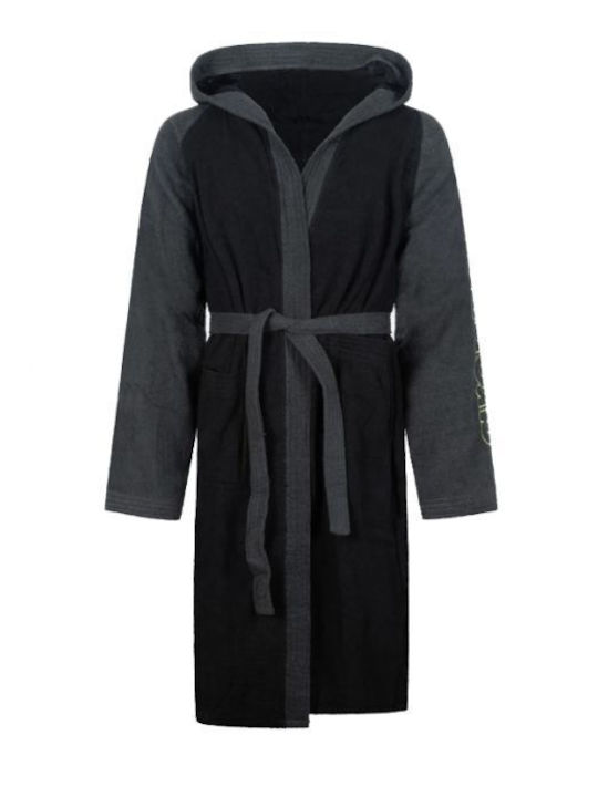 Arena Cotton Swimming Bathrobe Bicolor Black As...