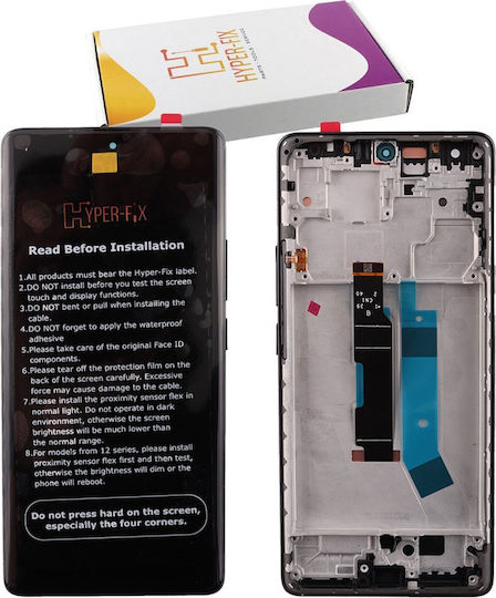 Hyper Fix Екран със Сензорен Механизъм и Рамка за Xiaomi Redmi Note 14 Pro 4G (Черен)