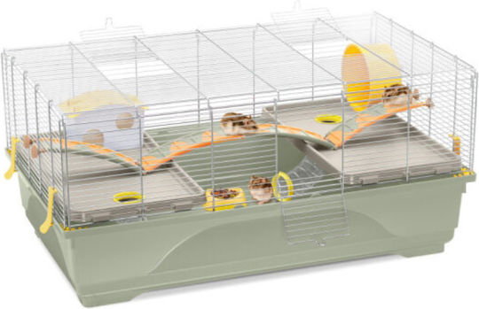 Imac Hamster Gabbia Criceti 16 Green – Ευρύχωρο Κλουβί Χάμστερ 80×48,5×37,5 Cm Ράμπες & Αξεσουάρ