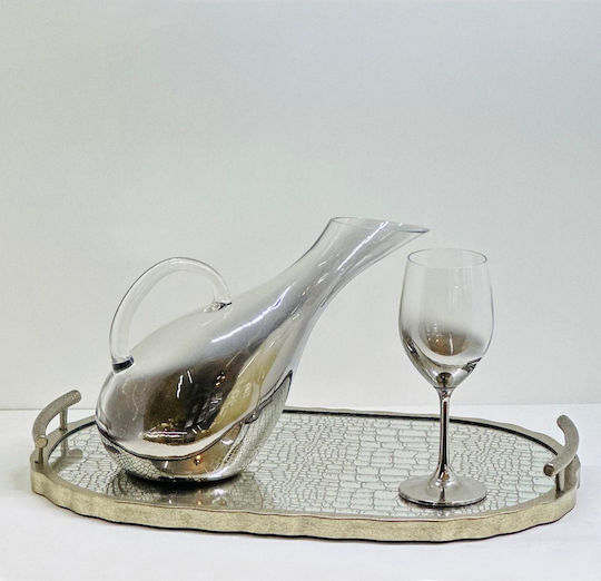Hochzeitsgläser Metallisch Kristall Kunststoff Silber Set-02309 3 Stück