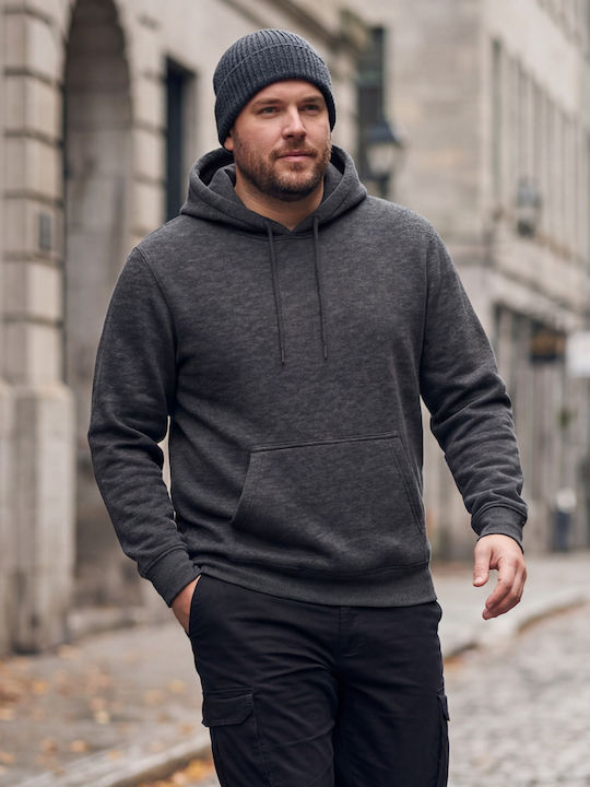 Panda Clothing Φούτερ με Κουκούλα Γκρι
