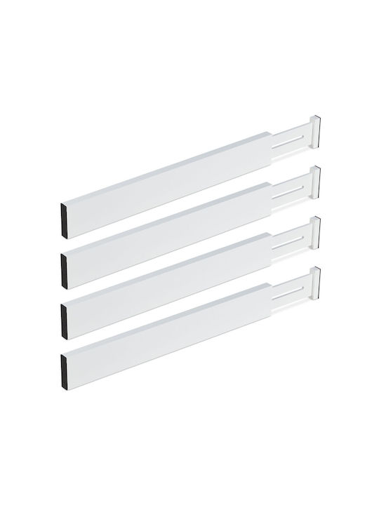 Relaxdays Divizor De Sertar Din Lemn Alb 1.5x6c...