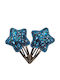 Gift-Me Set Kinderhaarklammern mit Haarspange Stern in Blau Farbe