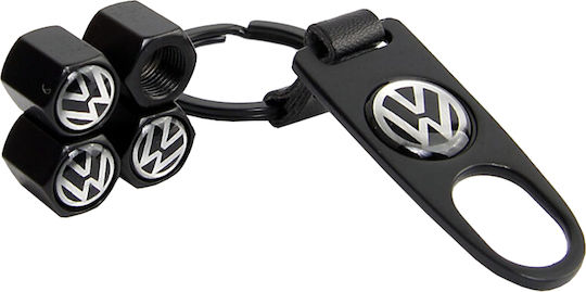 Autoventilkappen Schlüsselanhänger Vw Schwarz 5 Stück