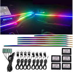 Атмосферни Светлини За Интериор На Автомобил RGB LED 18 1 HW-0412 Атмосферни Светлини За Интериор На Автомобил RGB LED 18 1 HW-0412