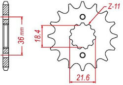 Front Sprocket 280 13 Teeth Esjot122970
