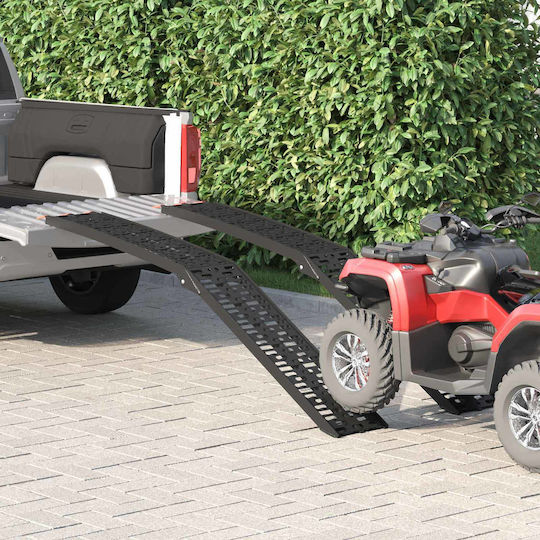 Vidaxl Loading Ramp 2 Pieces Black 222 x 29 x 14 cm Aluminum