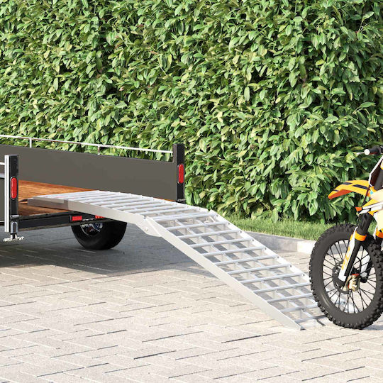 Vidaxl Loading Ramp Silver 230 x 44 x 13 cm Aluminum