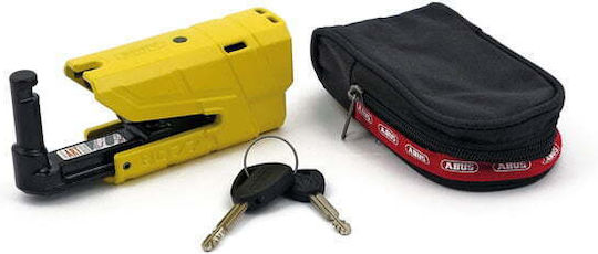 Abus 8077 Granit Detecto Xplus Motorcycle Disc Brake Lock in Yellow