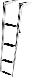 Scară Pliabilă 4 Trepte Inox 316 Lățime Centrală 178mm Cadru Îngust Scară Pliabilă 4 Trepte Inox 316 Lățime Centrală 178mm Cadru Îngust