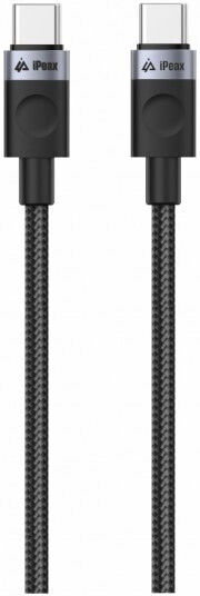 iPEAX Braided USB 2.0 Cable USB-C male - USB-C Μαύρο 1m