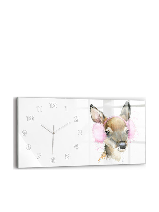 Tulup Kids Wall Clock Deer Glass 60x30cm