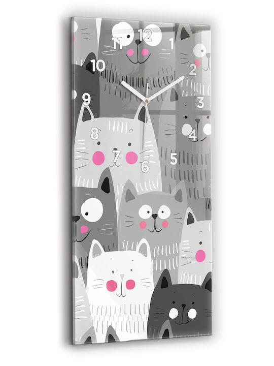 Tulup Kids Glass Wall Clock 30x60cm