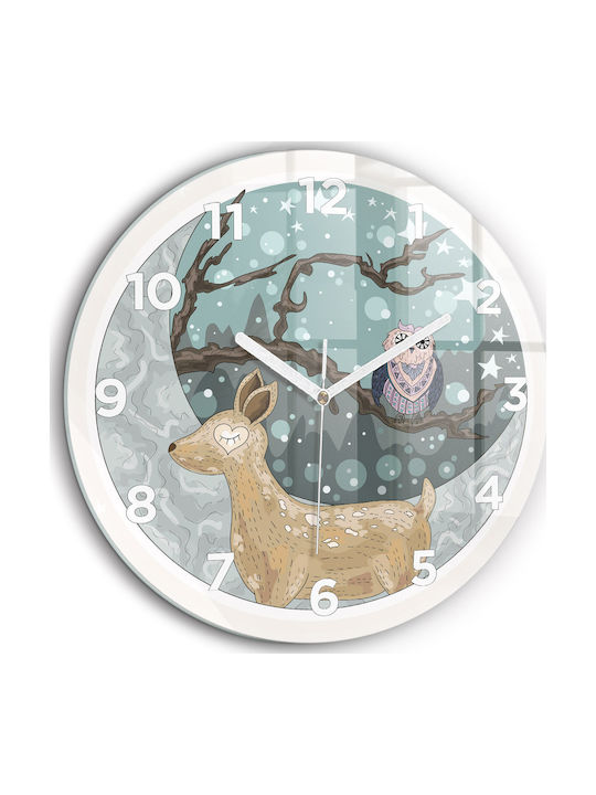 Tulup Kids Glass Wall Clock