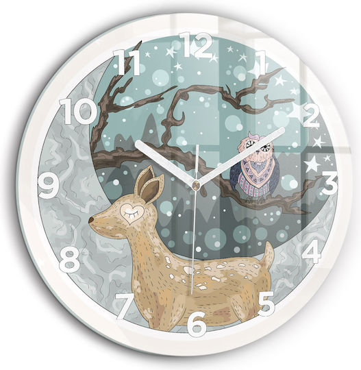 Tulup Kinder Wanduhr Glas