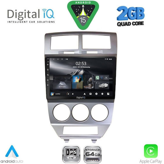 Digital IQ Ηχοσύστημα Αυτοκινήτου Dodge Caliber 2006-2012 (Bluetooth/USB/WiFi/GPS/Apple-Carplay/Android-Auto) με Οθόνη Αφής 10"