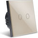 Techstar Touch Switch Tempered Glass Modern Design Led Lighting 2 Phases Gold